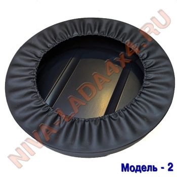 Чехол запасного колеса ПЛАСТИК без надписей (колпак) черный МОДЕЛЬ №2