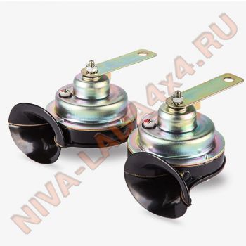 Сигналы звуковые двухтональные рупорные ВАЗ d=90мм HÖFER HF651702 аналог 22.3721 / 221.3721