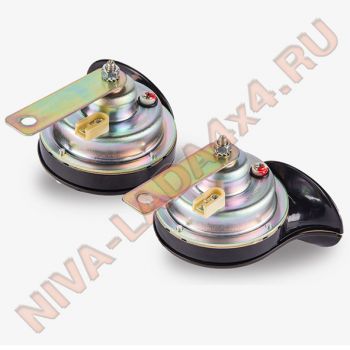 Сигналы звуковые двухтональные рупорные ВАЗ d=90мм HÖFER HF651702 аналог 22.3721 / 221.3721