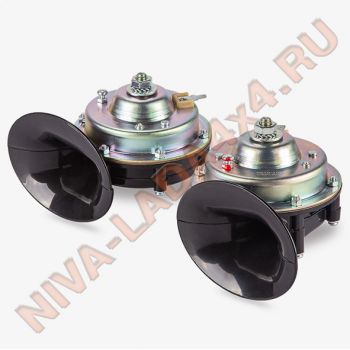 Сигналы звуковые двухтональные рупорные ГАЗ-3110 d=105мм HÖFER HF651703 аналог С302 / С303