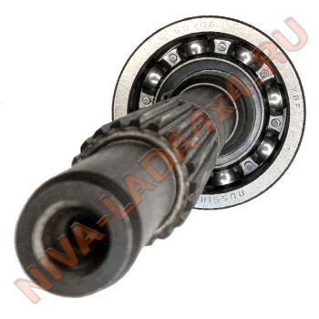 Вал КПП первичный 18 зуб. в сборе НИВА 21213; 21214; 2131; 2123; 2107-1701025 не оригинал