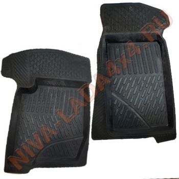 Коврики салона НИВА-Шевроле 2123 (2 детали) передние резиновые Rezkon Niva-Chevrolet