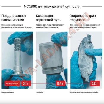 Смазка ВМПАвто МС 1600 универсальная для суппортов 30г.