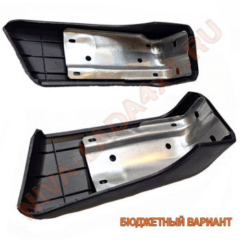 Накладка бампера заднего НИВА 21213-2804152; 21213-2804153 боковая с кронштейнами, бюджетный вариант. Комплект-4 детали