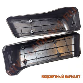 Накладка бампера заднего НИВА 21213-2804152; 21213-2804153 боковая с кронштейнами, бюджетный вариант. Комплект-4 детали