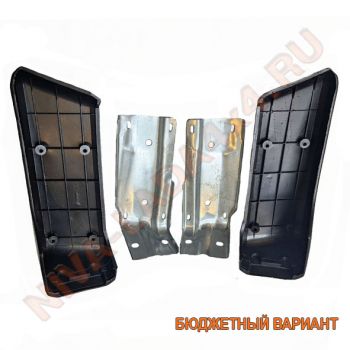 Накладка бампера заднего НИВА 21213-2804152; 21213-2804153 боковая с кронштейнами, бюджетный вариант. Комплект-4 детали