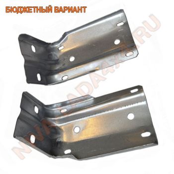 Накладка бампера переднего НИВА 21213-2803152; 21213-2803153 боковая с кронштейнами, бюджетный вариант. Комплект-4 детали