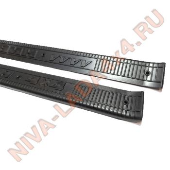 Накладки порогов декоративные НИВА 4х4 (пара) пластик ABS