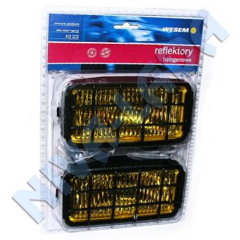 Фара WESEM противотуманная 2HPz 109.47 (2шт) прямоугольные, желтые