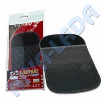Коврик противоскользящий на приборную панель AVS NP-002 (150х90мм) (липучка) черный