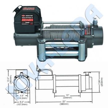 Лебедка автомобильная электрическая АВТОСПАС ЛПЭ45ВИ РЫСАК 12V W0959