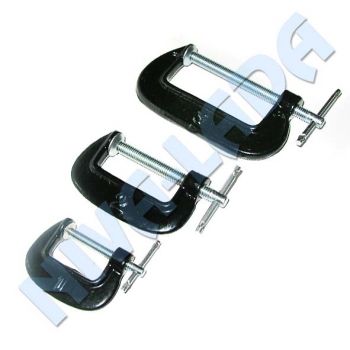 Струбцины G-образные 25-50-75мм (3шт.) Sparta 206755