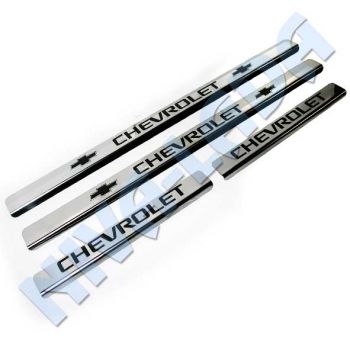 Накладки порогов декоративные НИВА-Шевроле (4 шт.) Хром