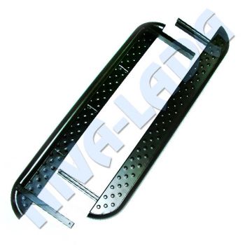 Защита порогов НИВА ТС-0307 с металлическим листом, черные, 2121, 21213, 21214