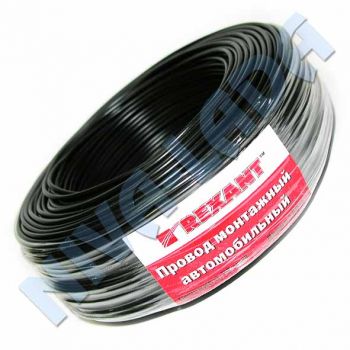 Провод монтажный ПГВА, цвет черный, 1м, 0,75мм