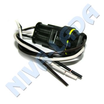 Разъём - колодка на 3 контакта с проводами (1,6мм) влагозащищенный