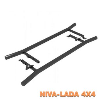 Защита порогов НИВА-Шевроле F-Design С0204РZ, D 57мм х 3,5 силовые пороги (с 2009 г.в.)