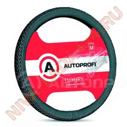 Оплётка руля NIVA Chevrolet, Lada4x4 Urban AUTOPROFI AP-810 M BK имитация плетеной кожи