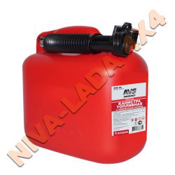 Канистра топливная пластиковая AVS TPK-05 с лейкой, 5л. красная