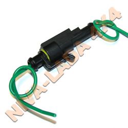 Разъём - колодка на 1 контакт с проводами (1,6мм) влагозащищенный