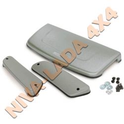 Воздухозаборники НИВА Aero-Effect (на капот + боковые) АвтоПолимерСервис (3 детали) СЕРЕБРО 0701-23