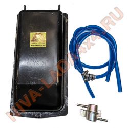 Бачок адсорбера НИВА сепаратор бензобака 21214-1164050-00 металл аналог в сборе с шлангами и клапаном