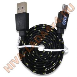 Кабель для micro USB AVS MR-321, (1м.) текстиль