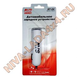 Автомобильный USB адаптер AVS ST-04 900mAh (для портативных устройств, 1 порт) удлиненный