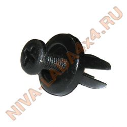 Пистон клипса универсальный D6х14мм (винт с резьбой, отвертка под крест)