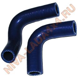 Шланги отопителя НИВА инжекторная 21214-8101200 / 2121-8101204 ТехноПартнер (2шт) силиконовые синие