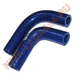 Шланги отопителя НИВА карбюраторная 2121-8101200 / 2121-8101204 ТехноПартнер (2шт) силиконовые синие