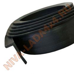 Молдинг бампера переднего универсальный, сплиттер Classic, жесткий, 38х15мм Г-образный (Юбка)