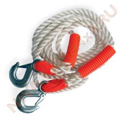 Трос буксировочный AVS KT-5000, 5т., 4,5м. с крюками