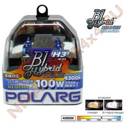 Лампа H3 POLARG B1 Hybrid Halogen Miracle White 4300k 100w P0872, M-62 (2шт.)