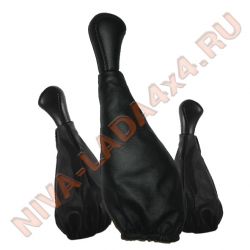 Рукоятка рычага управления КПП и КР НИВА с чехлами Longs, эко-кожа