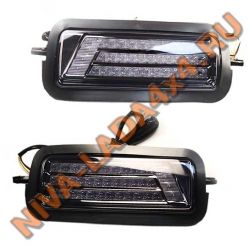 Подфарник НИВА 21214-3712010 / 21214-3712011 LED свет с ДХО DLAA Lexus (комплект)