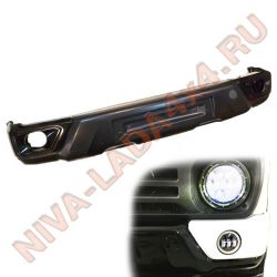 Бампер НИВА 21214-2803010-10 Urban аналог передний под ПТФ под покраску, без кронштейнов