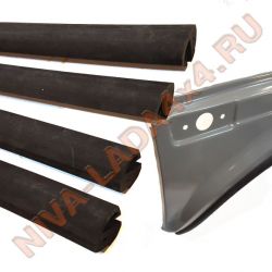 Защита арок колесных универсальная, резиновый профиль 4шт х 1,5м вынос 12мм