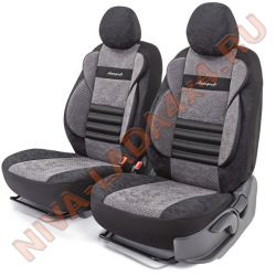 Чехлы салона универсальные Comfort Combo CMB-0405 BK/D.GY на передние сиденья, черно-серые