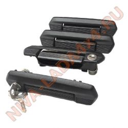 Ручки двери наружные НИВА 2131м в сборе 2131-6100040 комплект-4шт. (ЧЕРНЫЕ) аналог