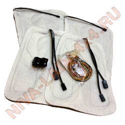 Подогрев сидений встраиваемый, универсальный установочный комплект элементов на два передних сиденья НИВА