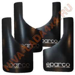 Брызговики универсальные Sparco (4шт) черные 22х38 см