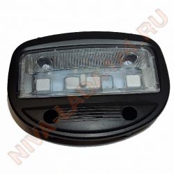 Плафон освещения салона в жесткий потолок НИВА LED ЛЮКС, 2170-3714010-10 с рамкой 1118-3714014 черного цвета
