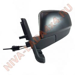 Зеркало боковое НИВА 21214-8201021-05; левое с накладкой, без фурнитуры, механика Prizma 21214м