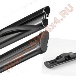 Багажник поперечины на рейлинги 2087-АУН-02 НИВА, аэродинамические, черные с креплением "СКОБА" АвтоПолимерСервис