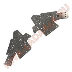 Накладка-усилитель передних лонжеронов внутренние, места крепления рулевой редуктор и рычаг маятниковый НИВА