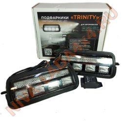 Подфарник НИВА 21214-3712010 / 21214-3712011 LED свет, c ДХО (комплект) ТюнАвто TRINITY до 2020 г.в.