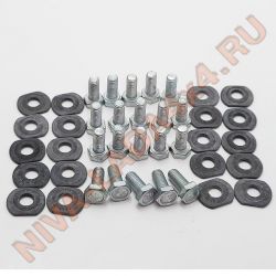 Набор для крепления поддона картера двигателя НИВА болт М6х14; шайба М6 специальная (40 деталей)