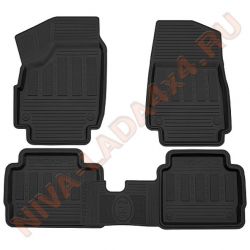 Коврики салона НИВА LEGEND (5 деталей) резиновые REZKON COMFORT