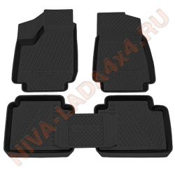 Коврики салона НИВА 21213; 21214; (5 деталей) резиновые REZKON PREMIUM